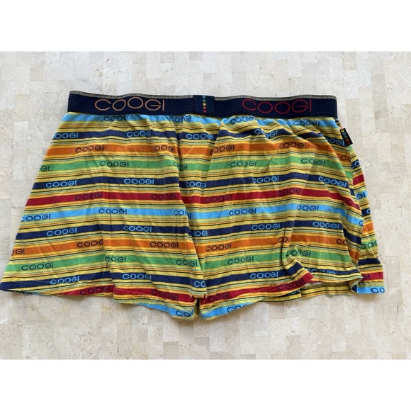 COOGI Colorful Striped Men's Boxer shorts Rare Logo XL GUC - Picture 8 of 9